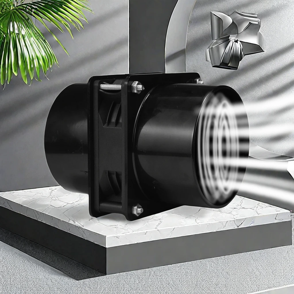 Imagem -01 - Ventilador de Ventilação High Airflow Dutos de Velocidade Ajustáveis Exaustor Inline ac 115v 230v 108x86x86 mm 56cfm