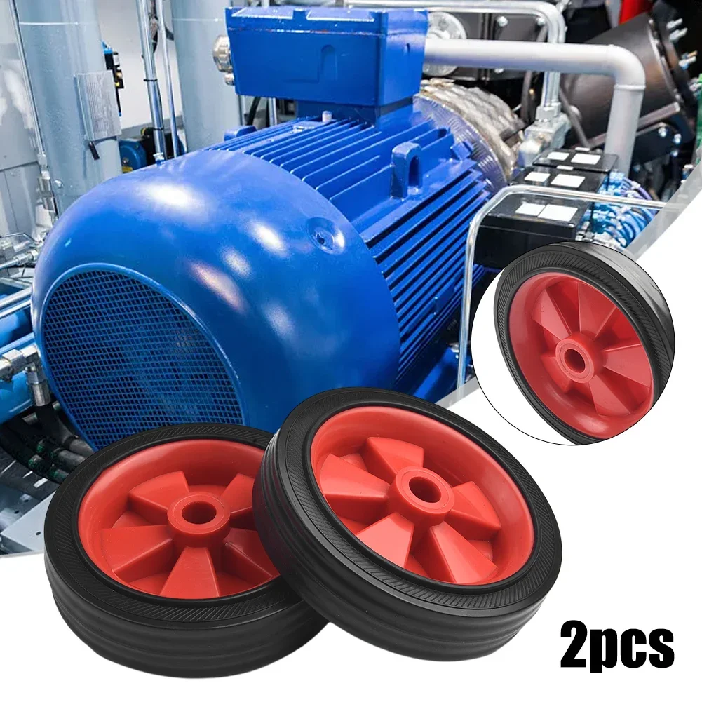 2pcs/pair Air-Compressor Foot Caster Wheels Shockproof Air-Compressor Foot Pad 5 6 Inch Air-Compressor Replacement Wheels