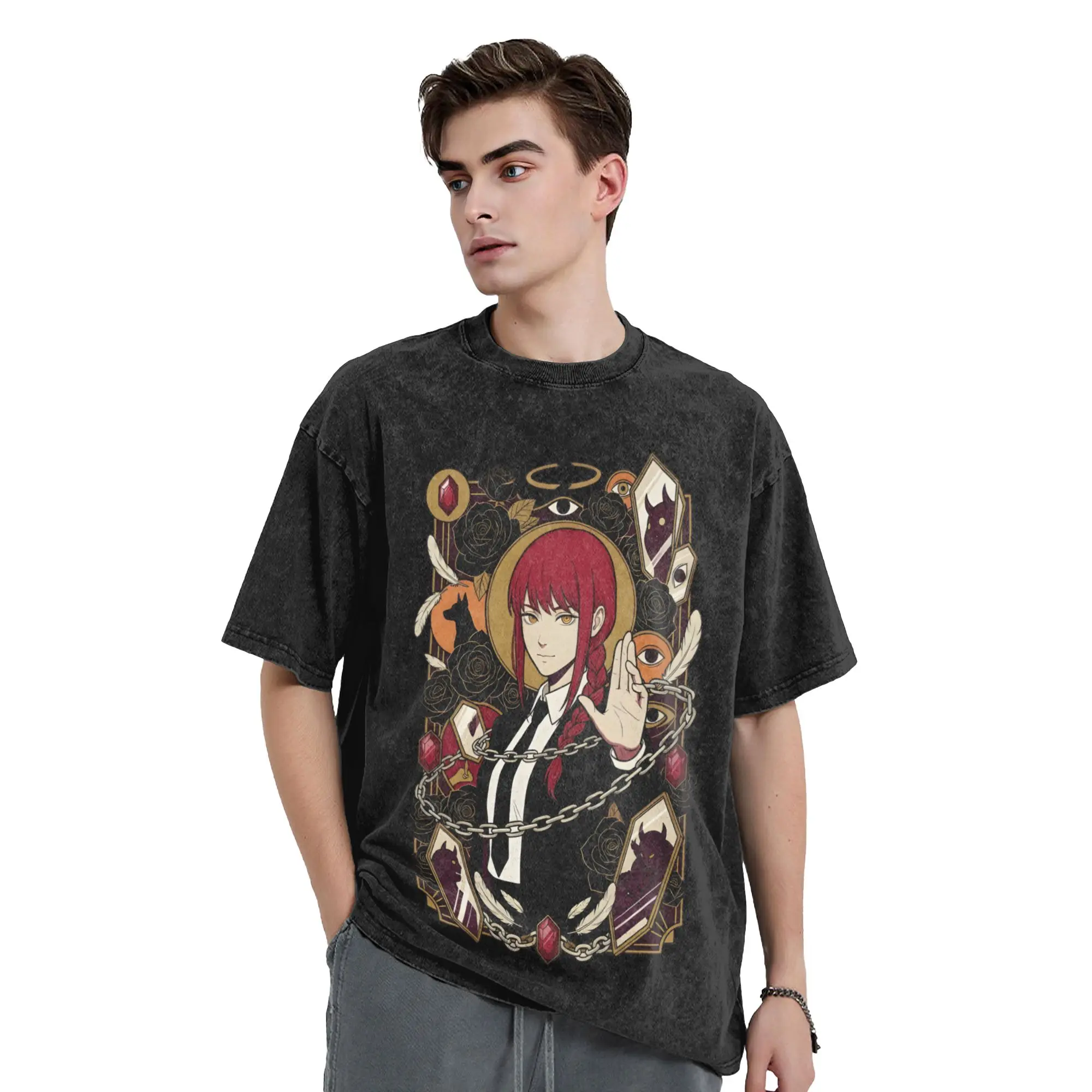 Men's Chainsaws Man T-Shirts Makima Tops Summer Streetwear Short Sleeves T Shirt O-Neck Harajuku Casual Tshirt Hot Sale