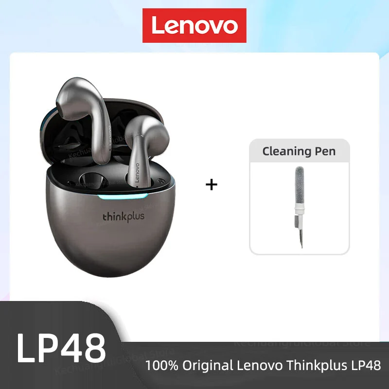 Original Lenovo LP48 TWS Wireless Bluetooth 5.4 Earphone Gaming Earbuds HIFI Music Headphones Noice Cancelling Dual Mode Headset