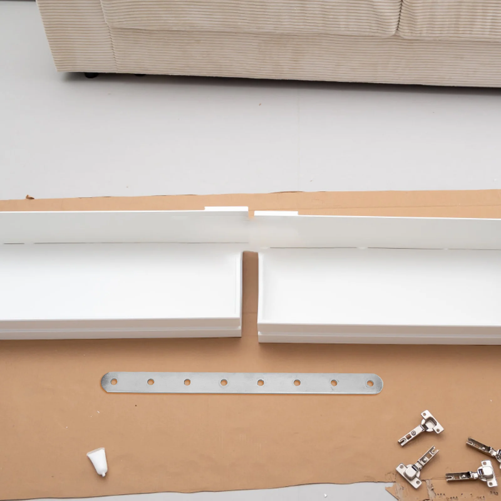 

2Pcs Stainless Steel Corner Brackets 250x19mm 3mm Thick Flat Plates for Wood Furniture Connection Angle Iron Reinforcement