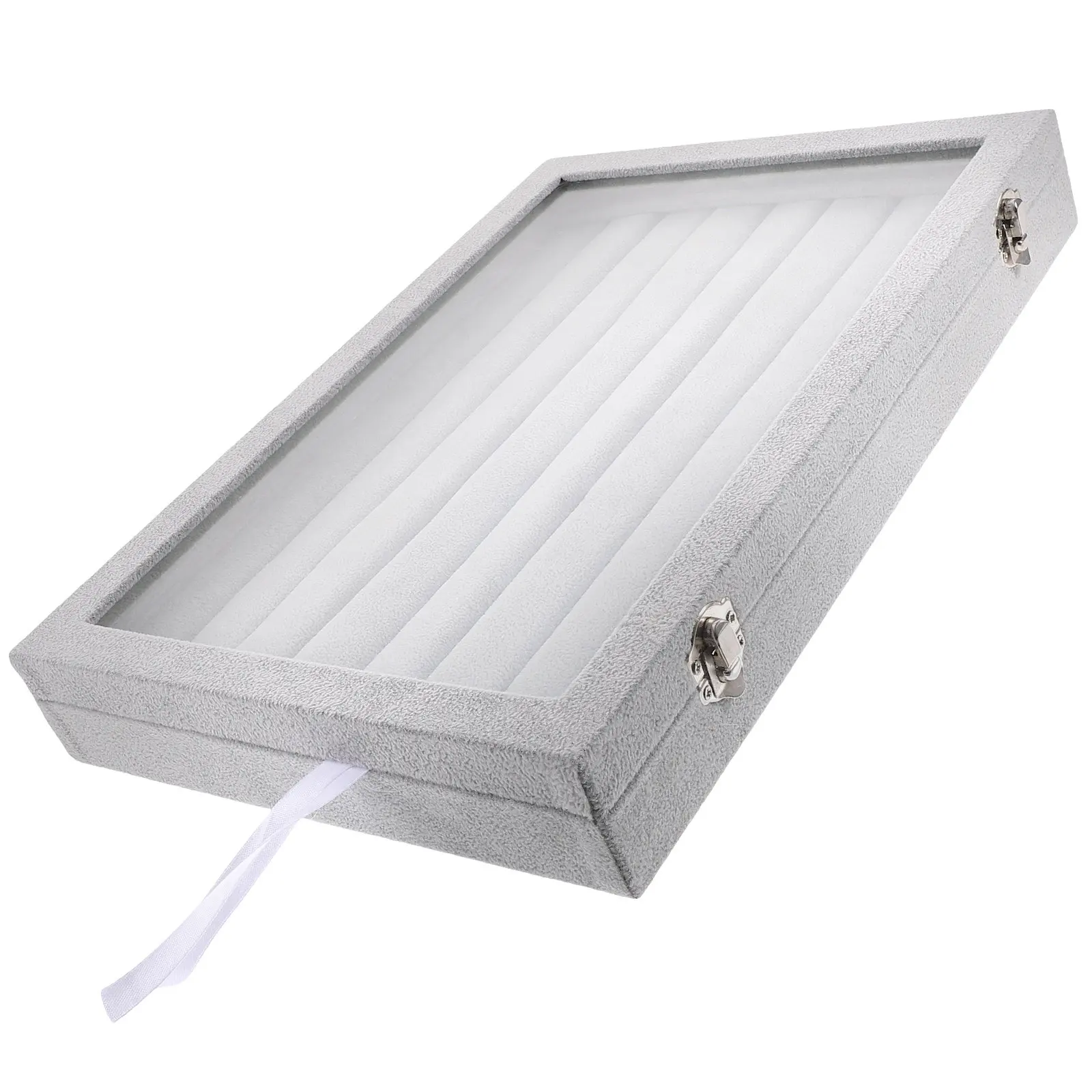 

Rings Clear Lid Organizer Box Compact Jewelry Tray Portable Stackable Storage Case for Earrings Rings Necklaces Jewelry Display