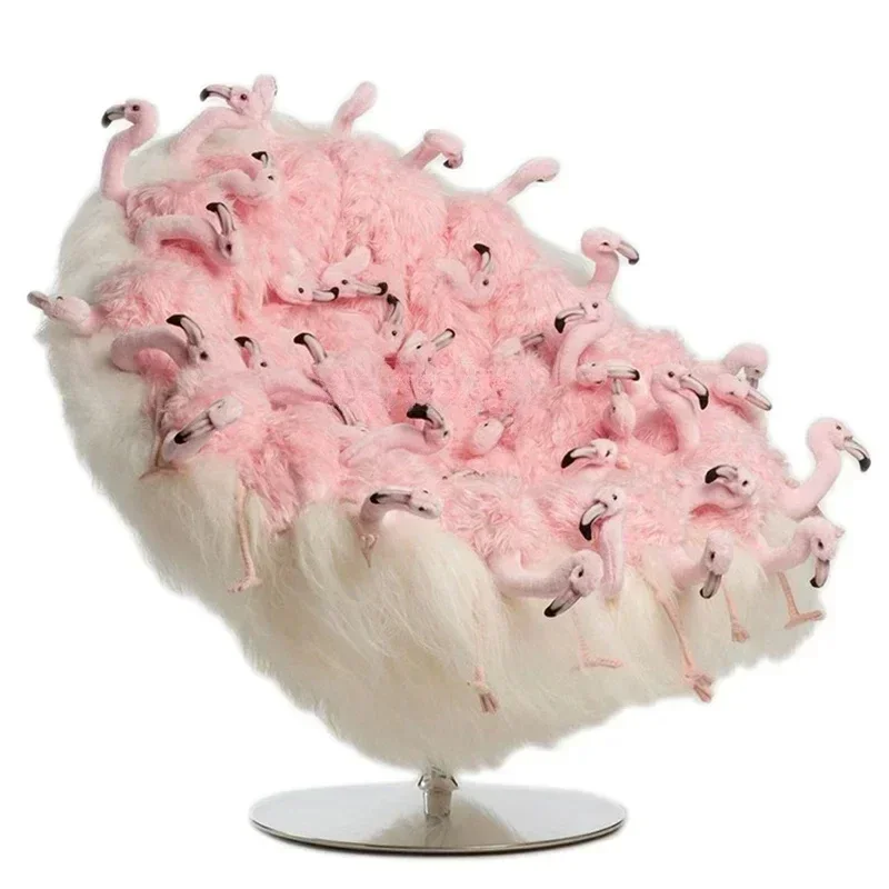 Italian minimalist cute animals, love flamingo rotating casual seat marriage, metal creativityAA