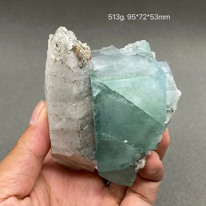 100% Natural China Hunan Yaogangxian Fluorite Crystal Rough Stone Quartz Mineral