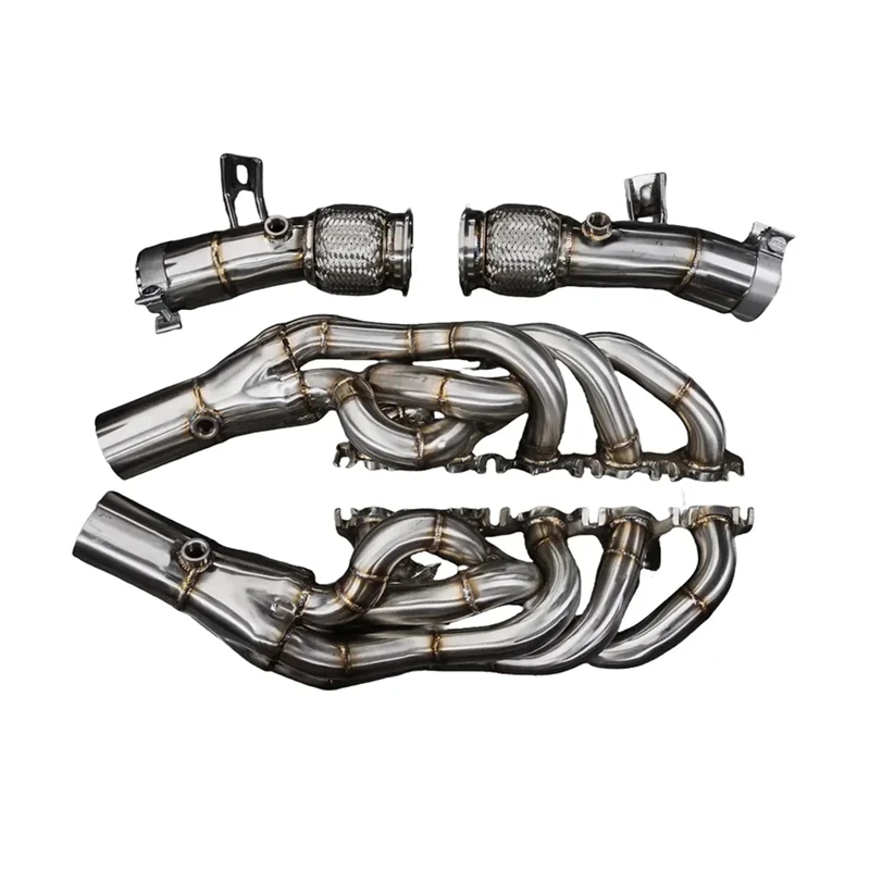 For Lamborghini Huracan EVO STO V10 5.2L High Flow Exhaust Manifold Downpipe quality Stainless Steel Exhaust Modification