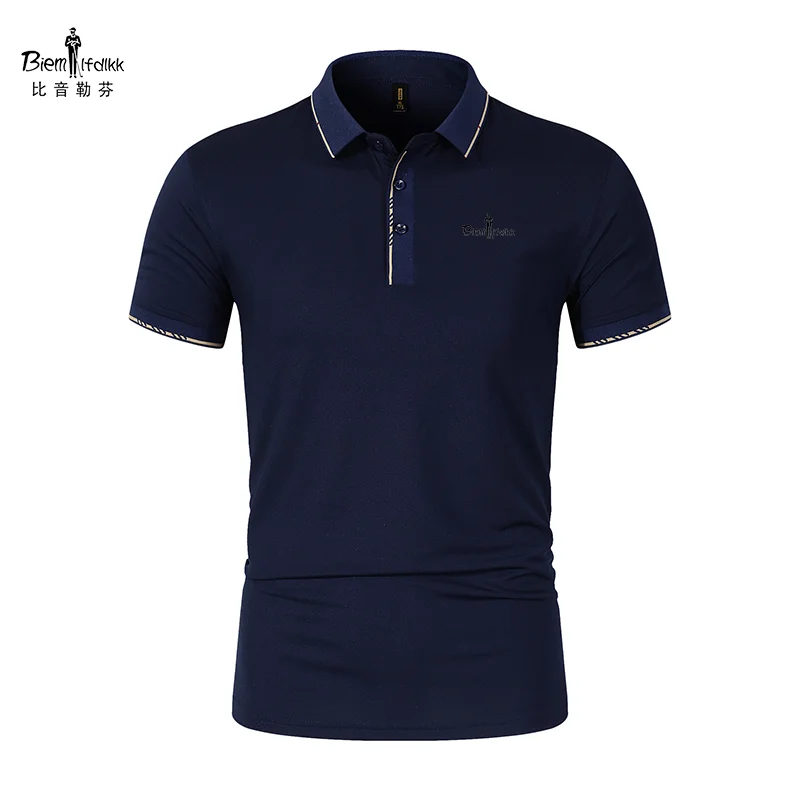 

Biyin 2024 Summer Men's Polo Shirt Casual Short Sleeve High End Knit T-Shirt Fashion Breathable Men's Golf Shirt