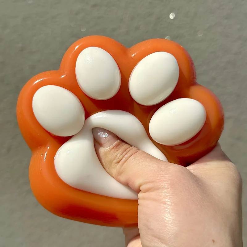 1 szt. Bardzo duża Fidget w kształcie pazura kota w kolorze karmelowym