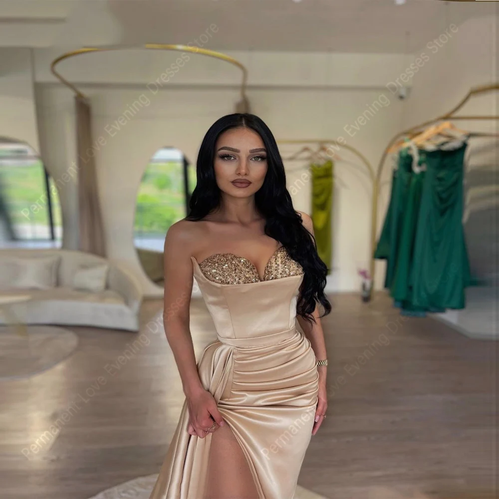 2025 Elegant Sexy Women Mermaid Evening Dresses Modern Sweetheart Collar Prom Gowns Cocktail Party Vestidos De Noches Customized