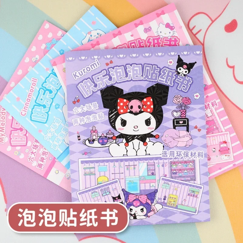 

Kawaii Sanrio, Hello Kitty Culomi Cinnamoroll наклейка книга Мелодия ручной работы детские игрушки «сделай сам» Тихая книга подарок на день рождения для девочки