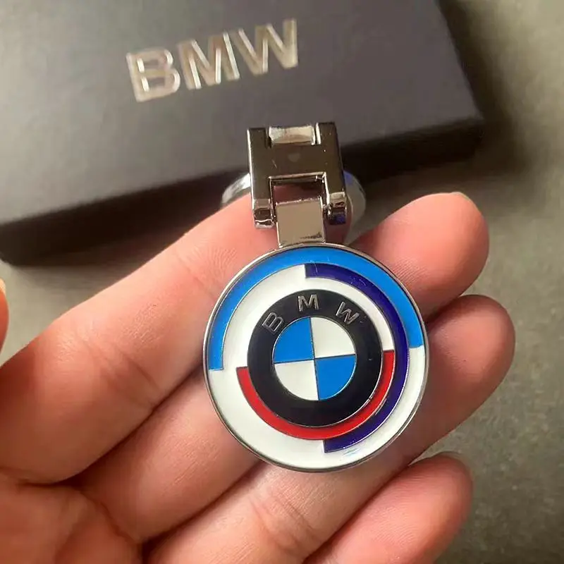 1Pcs Car Emblem Keychain H Buckle Double-sided Key Ring For BMW M3 M4 M5 F93 F92 F97 F98 F95 F96 F94 G30 G20 G05 G06 G07 F07 F34