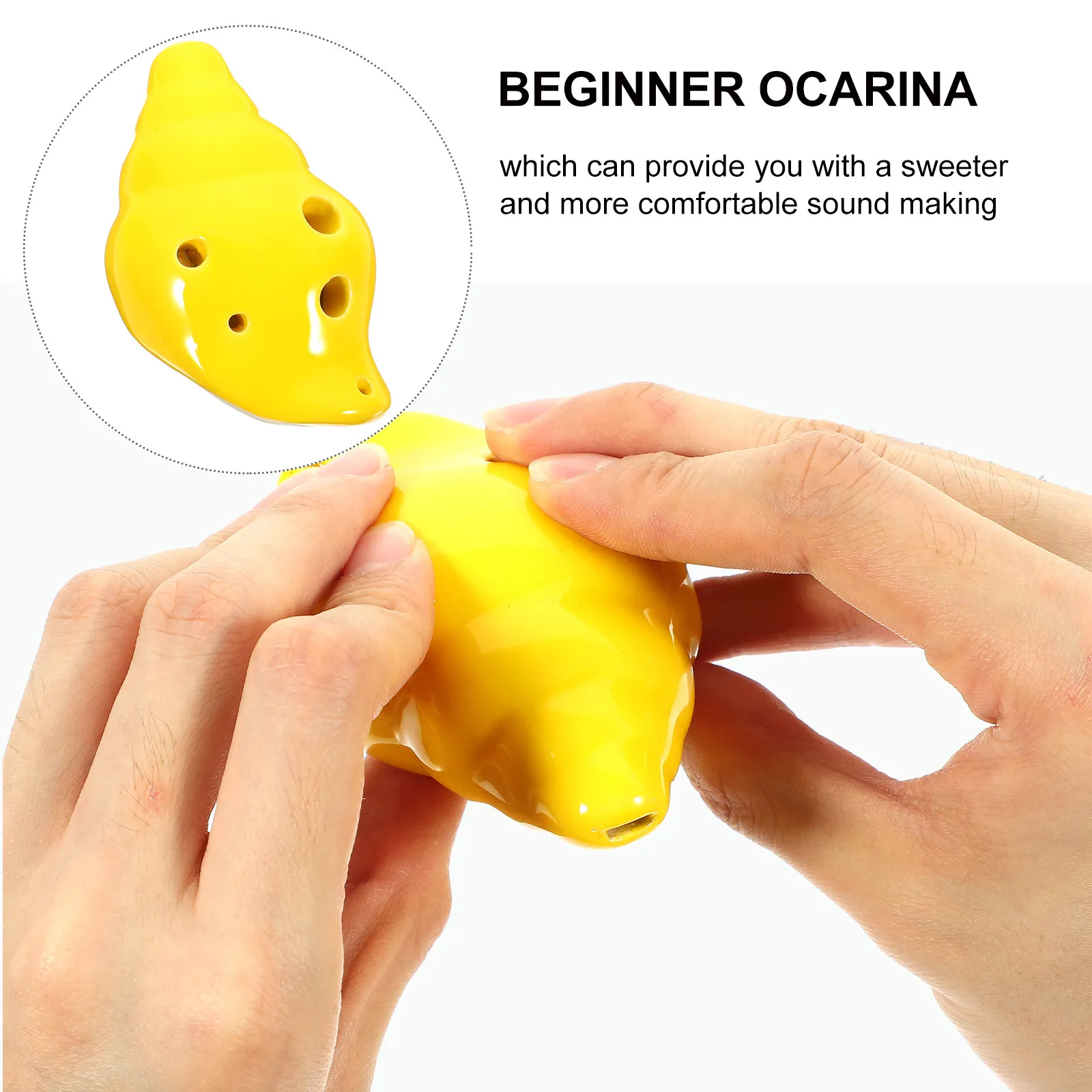 6-Hole Beginner Ocarina Decorative Conch Shape Ceramic Instrument Professional Practice Music Instrument for Kids Gifts