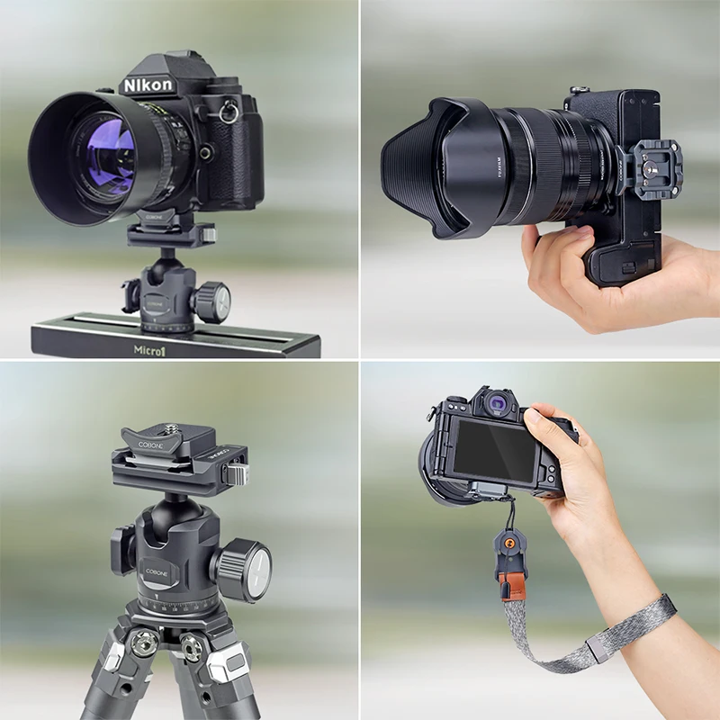 XILETU Anti-Deflection Quick Release Plate 38mm  Arca Type for XQ Backpack Clip Tripod Head Multi-Scene Fast Switching