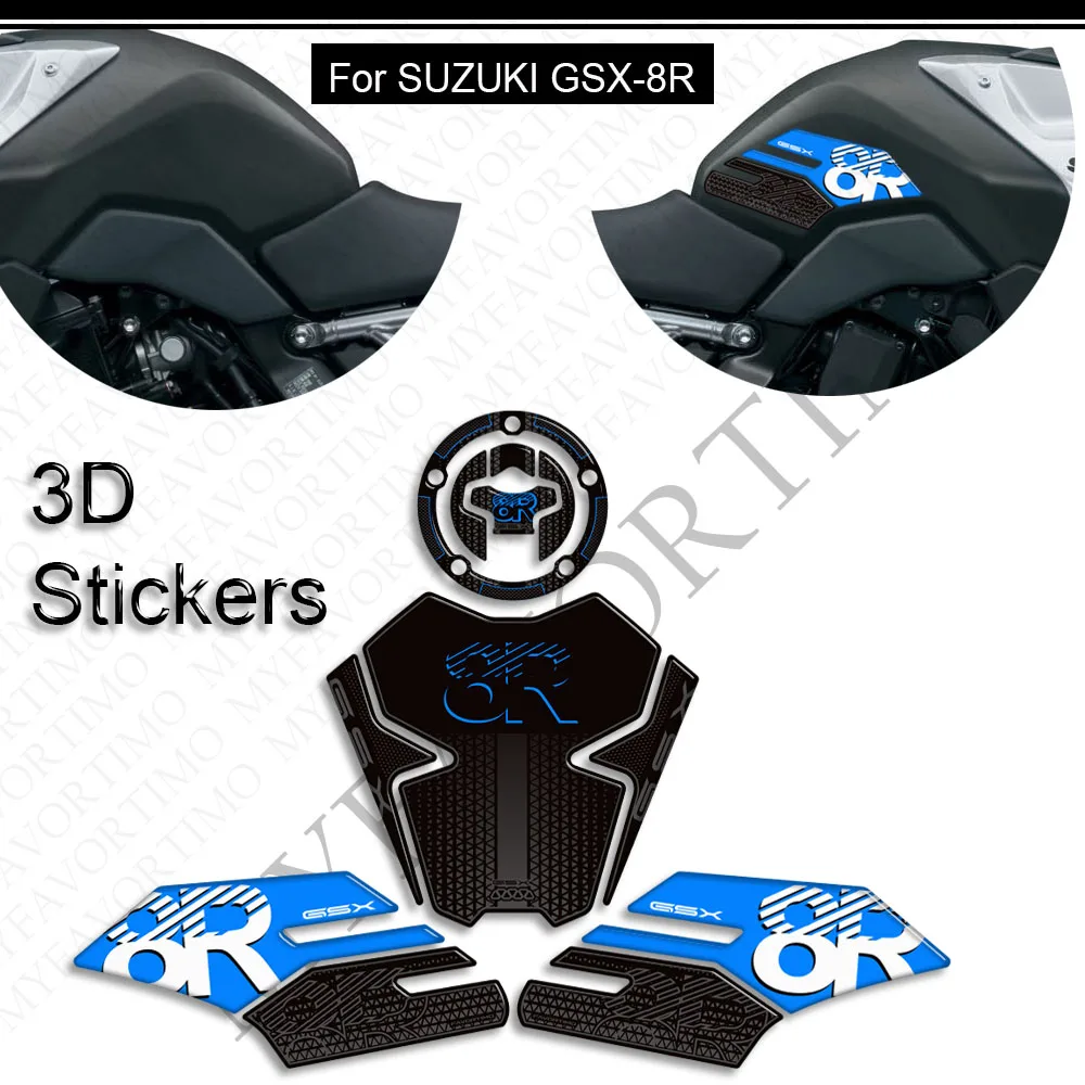 For Suzuki GSX-8R GSX 8R GSX8R Motorcycle Protector Tank Pad Side Grips Gas Fuel Oil Kit Knee Stickers Fairing Fender 2024 2025