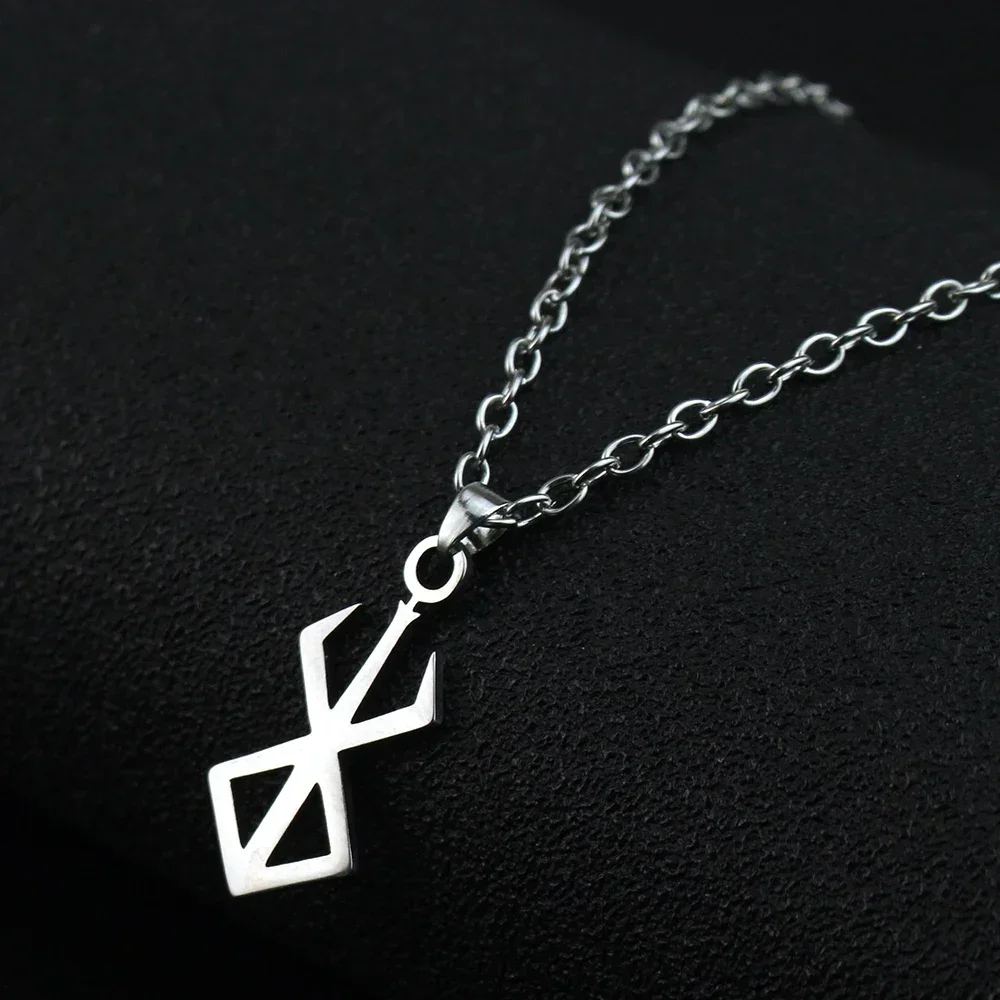 Anime Berserk Symbol Logo Necklace Guts Sword Logo Pendants Cosplay Jewelry Decoration Necklace Props Gifts