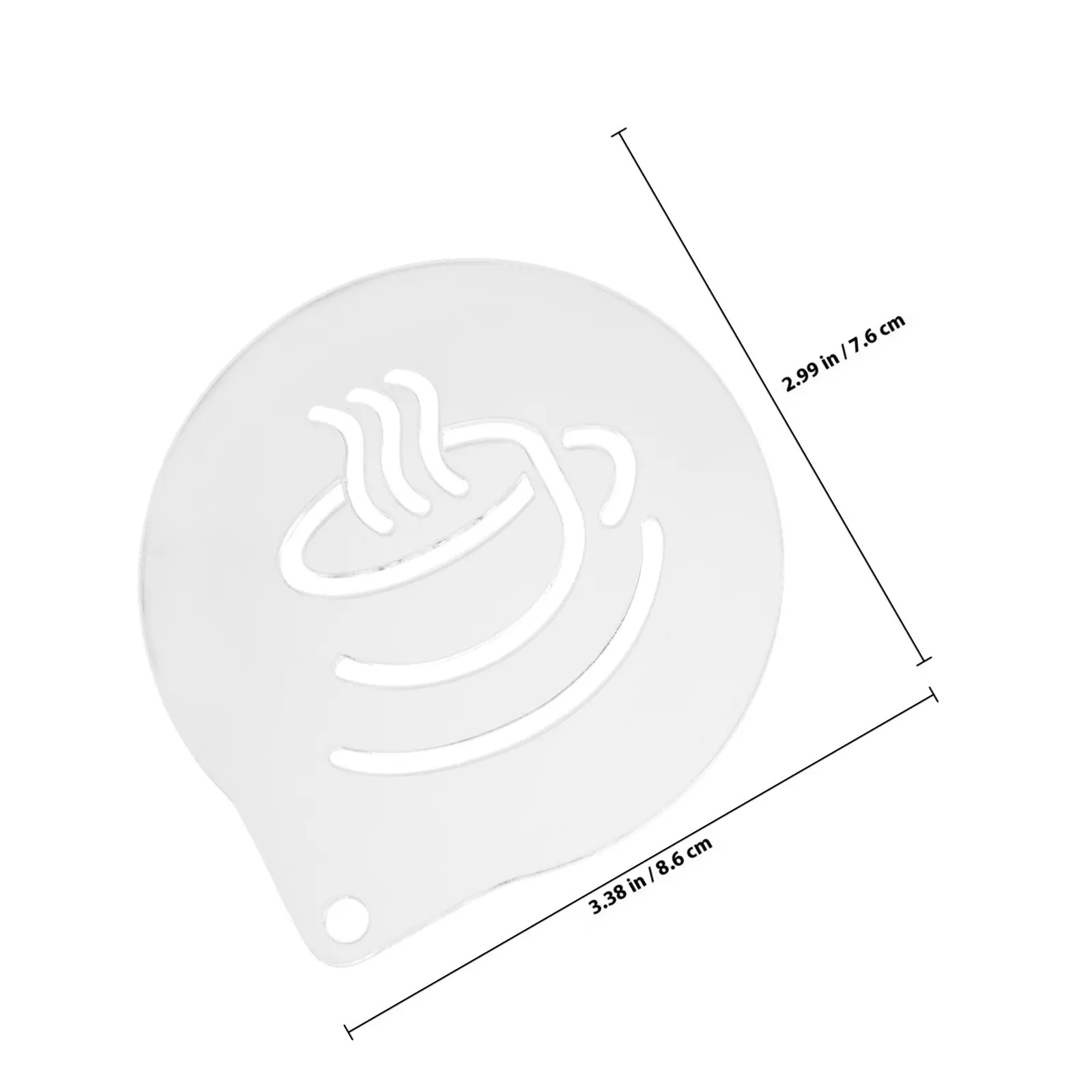 Acrylic Coffee Stencil Latte Cappuccino Template Mold Lightweight Reusable Decorating Tool for Coffee Milk Tea Cake Hot