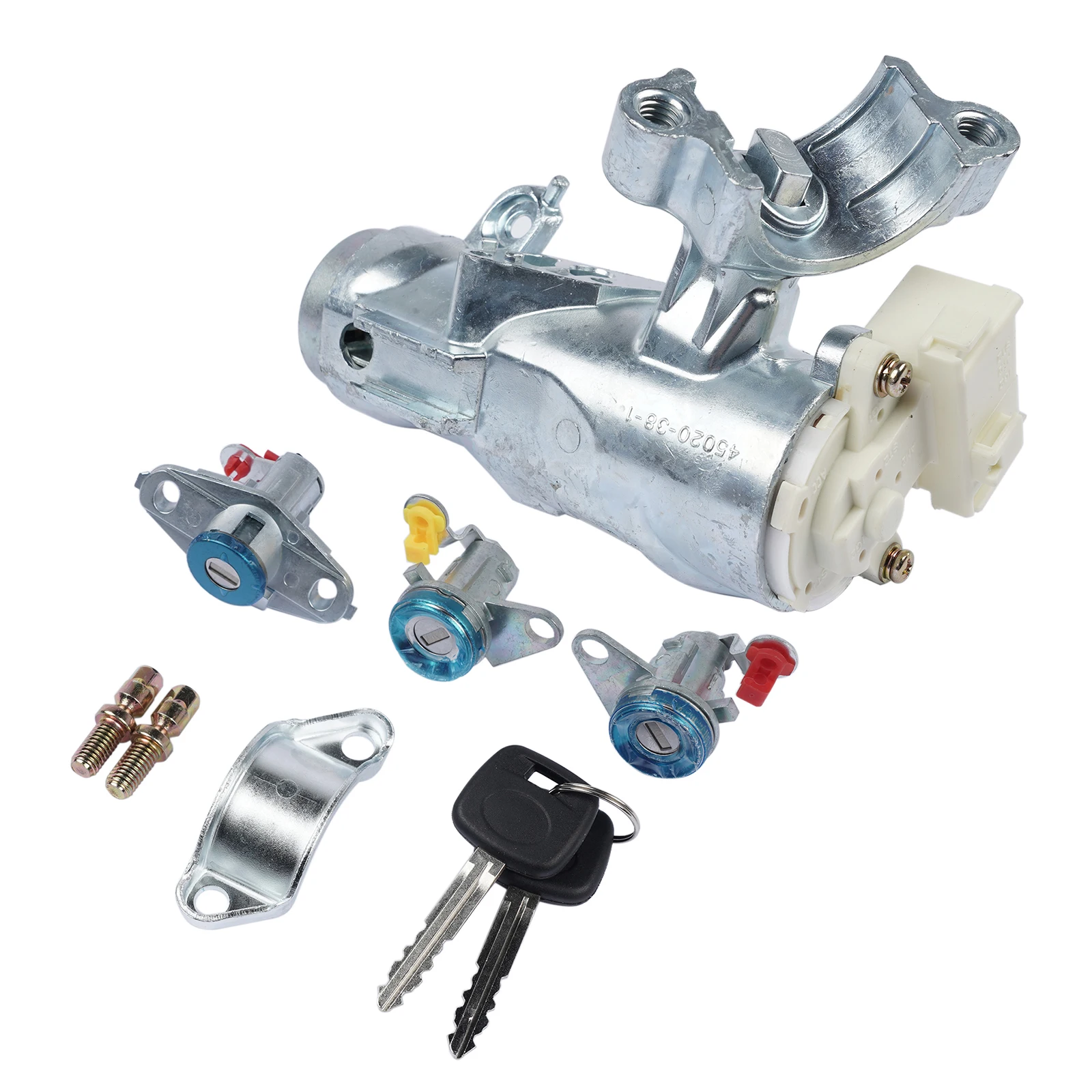 AP01 Set Sakelar Pengapian Silinder Kunci Pintu untuk Toyota Corolla AE110 RAV4 69052-12340