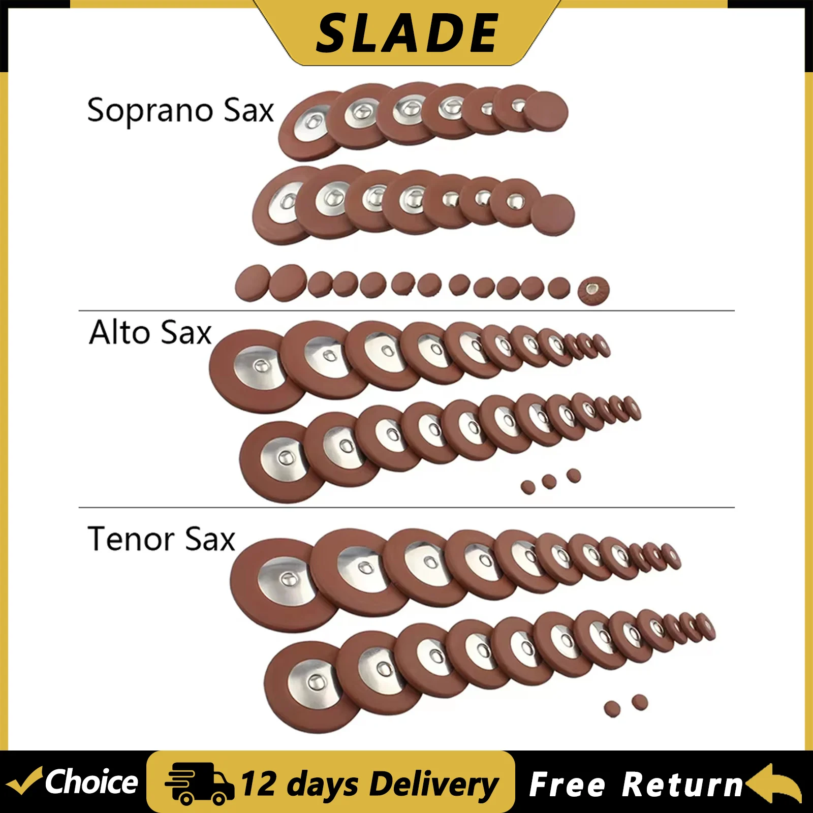 Musical Instrument Oboe - SLADE Bantalan Saksofon Alto/Tenor/Soprano Bantalan Tombol