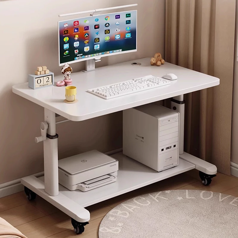

Small Solid Wood Computer Desk For Home Study Student Table With Storage For Bedroom Apartment For Children's Learning