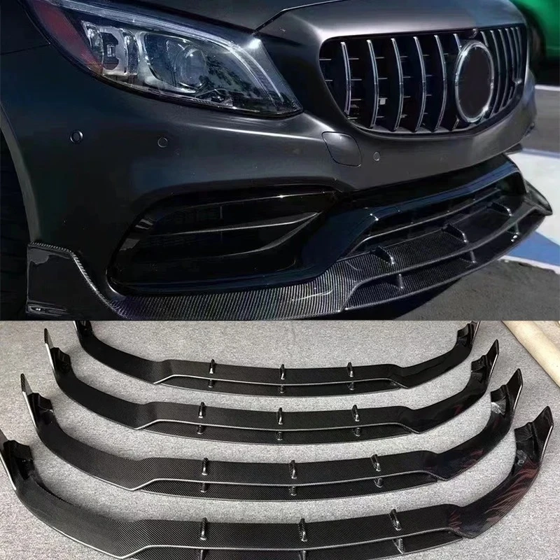 

Для Mercedes Benz W205 C63 настоящий передний бампер из углеродного волокна, диффузор, спойлер, комплект кузова автомобиля