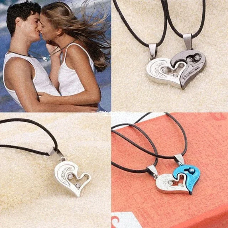 Fashion Paar Ketting Sieraden Unisex Liefhebbers Koppels I Love U Hanger Ketting Sieraden Beste Vrienden Valentijnsdag Gift