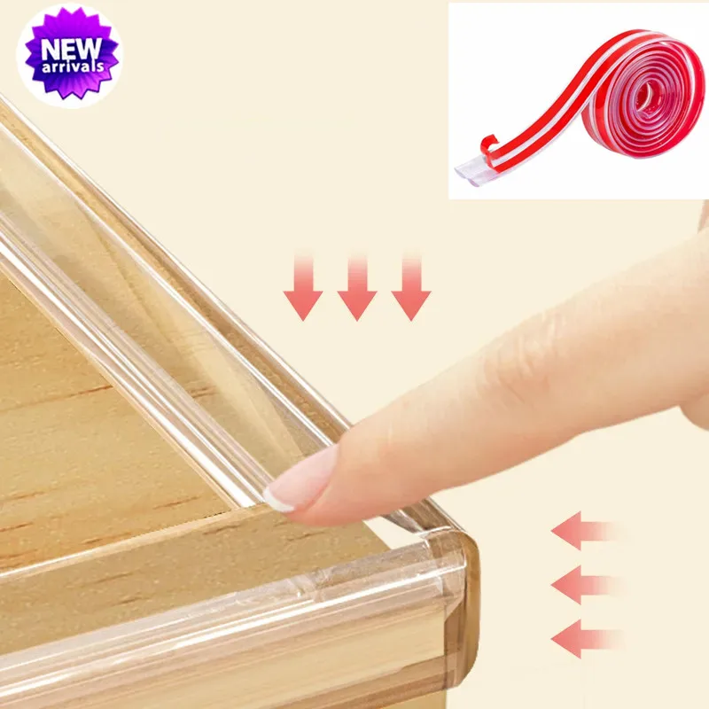 3Meters Table Edge Guard Furniture Corner Protector Strip Self Adhesive Transparent Kids Collision Proof Soft Bumper Baby Safety