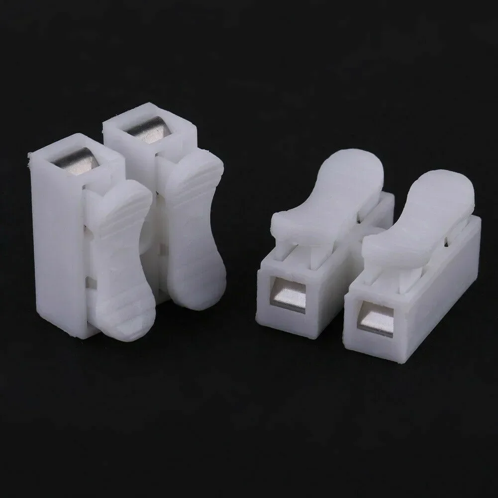 20Pcs CH2 Spring Quick Wire Connector Cable Clamp Terminal Block LED Strip Light Electrical Crimp Terminals Clamp