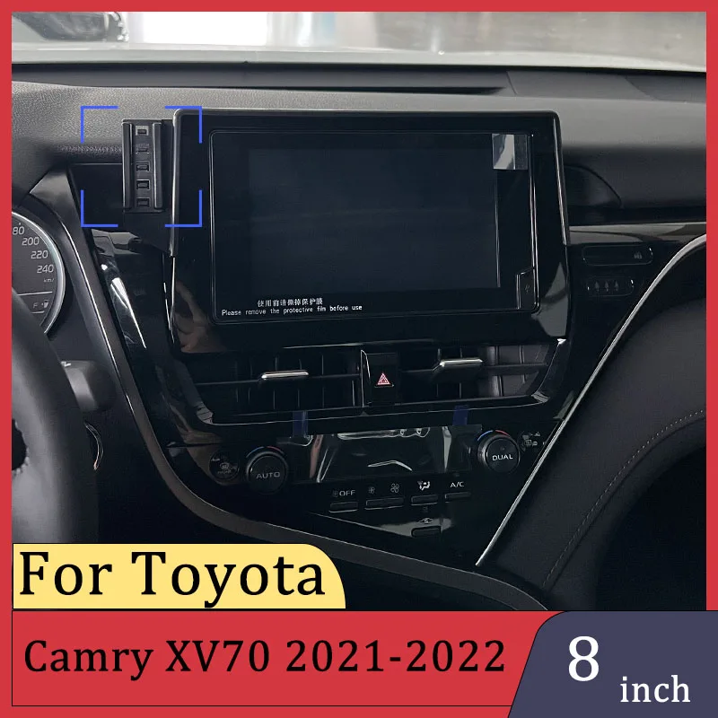 For Toyota Camry XV70 2021-2022 Accessories Central Control Screen 8-inch Fixed Base Car Wireless Charger Mobile Phone Holder