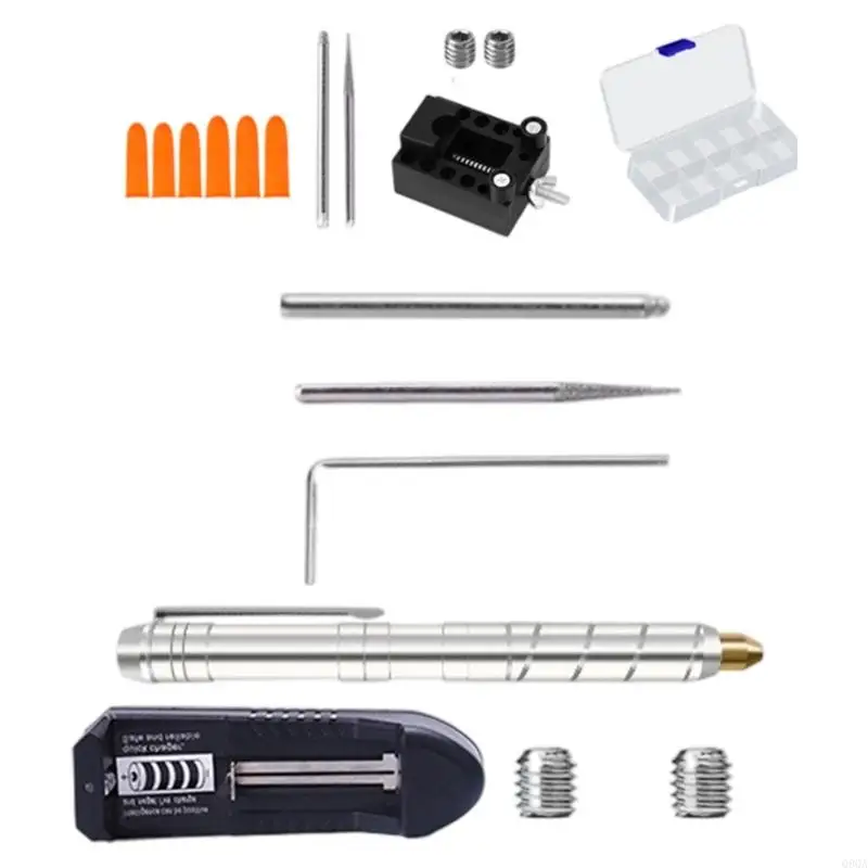 

Q9QA 3.7V Mini Wireless Rechargeable Engraver Pen Cordless Rotary Tool Woodworking Engraving Pen For Jewelry Metal Glass
