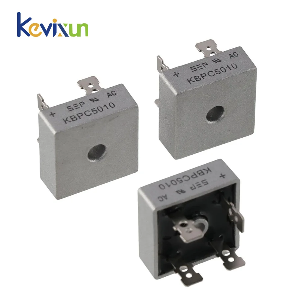 5pcs/lot KBPC5010 Diode Bridge KBPC 5010 50A 1000V Diode Bridges Rectifier 5010 Power Rectifier Electronic Componentes Diode Kit