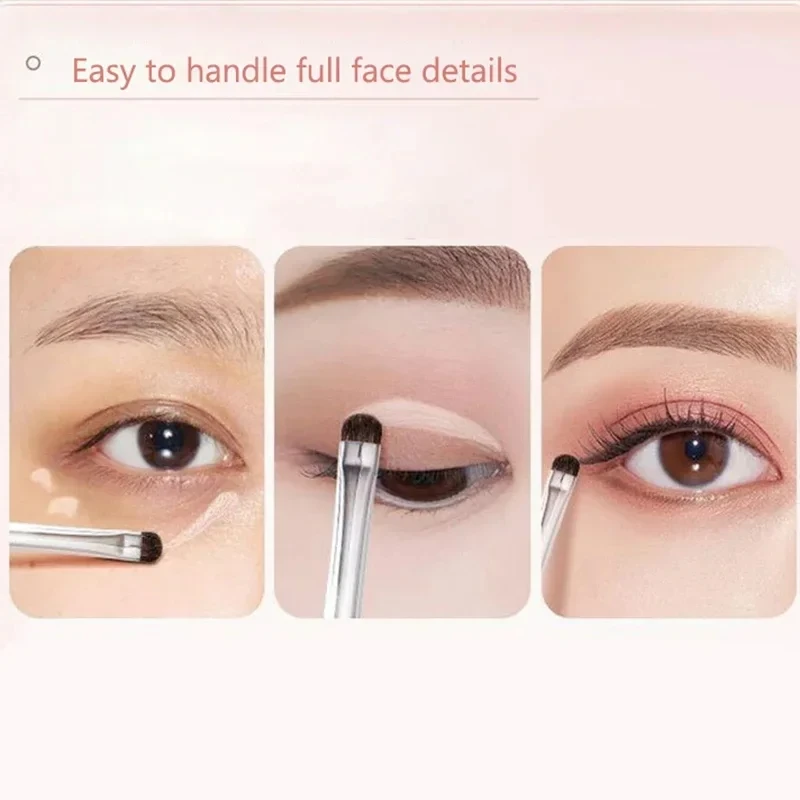 Small Angle Precise Detail Eyeshadow Brush Soft Horse Hair Eyelid Highlighter Lying Silkworm Makeup Brushes Eyes Make Up Tools