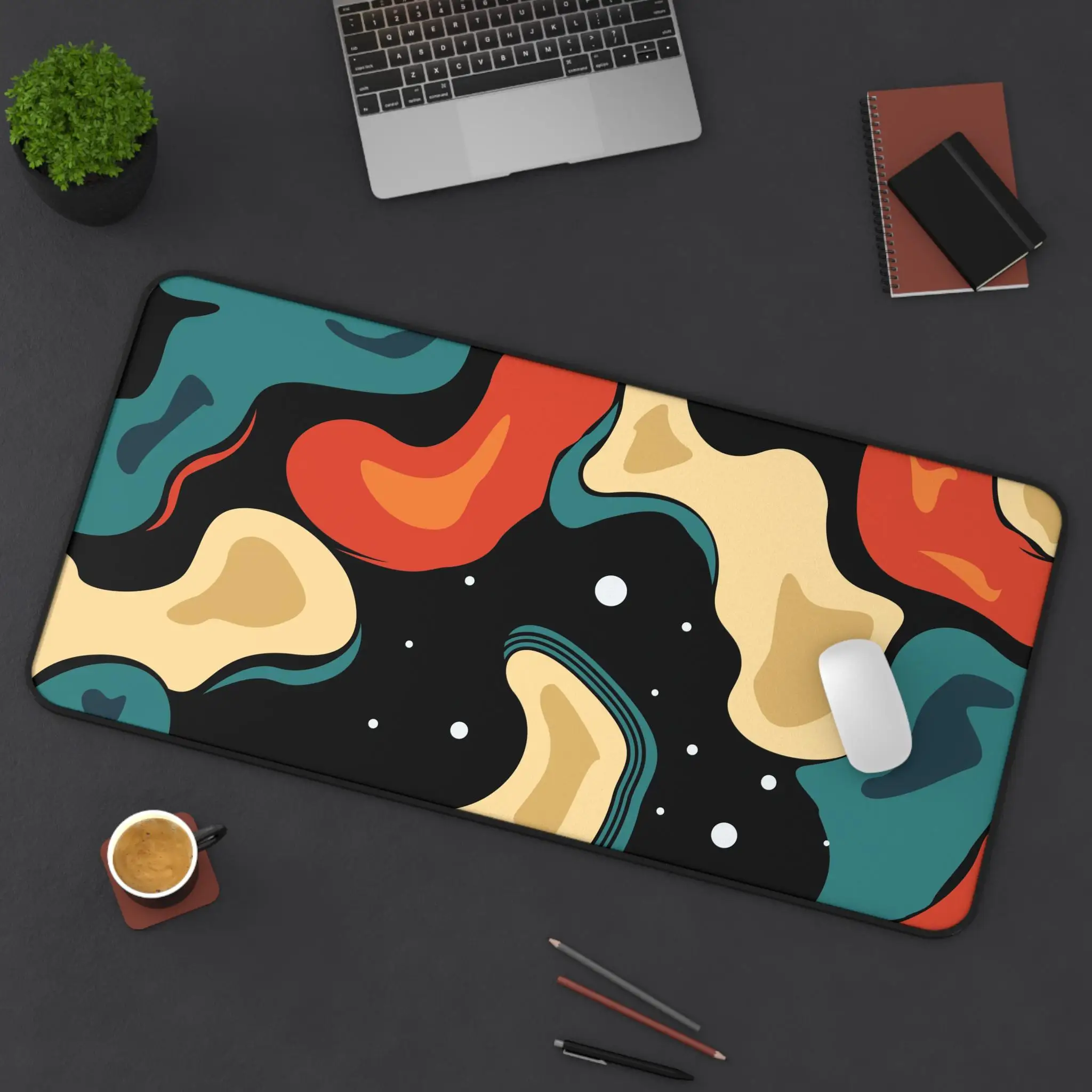

Art Desk Mat, Abstract Desk Mat, Colorful Office Decor, Non-slip Work Surface, Home Office Gift, Gaming Desk Accessory XXL
