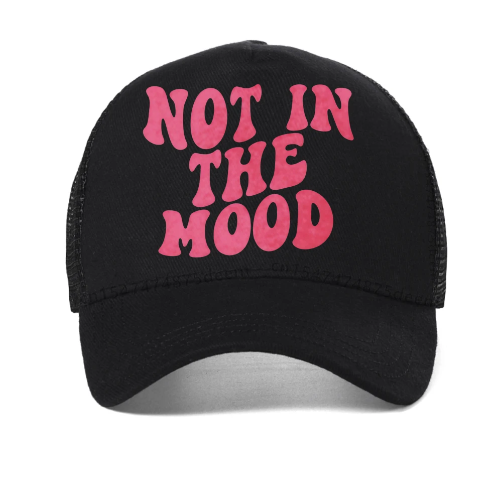 Not In The Mood Pink Letter Print baseball cap Women Summer Breathable Casual sun hat fashion mesh Snapback Caps trucker hats