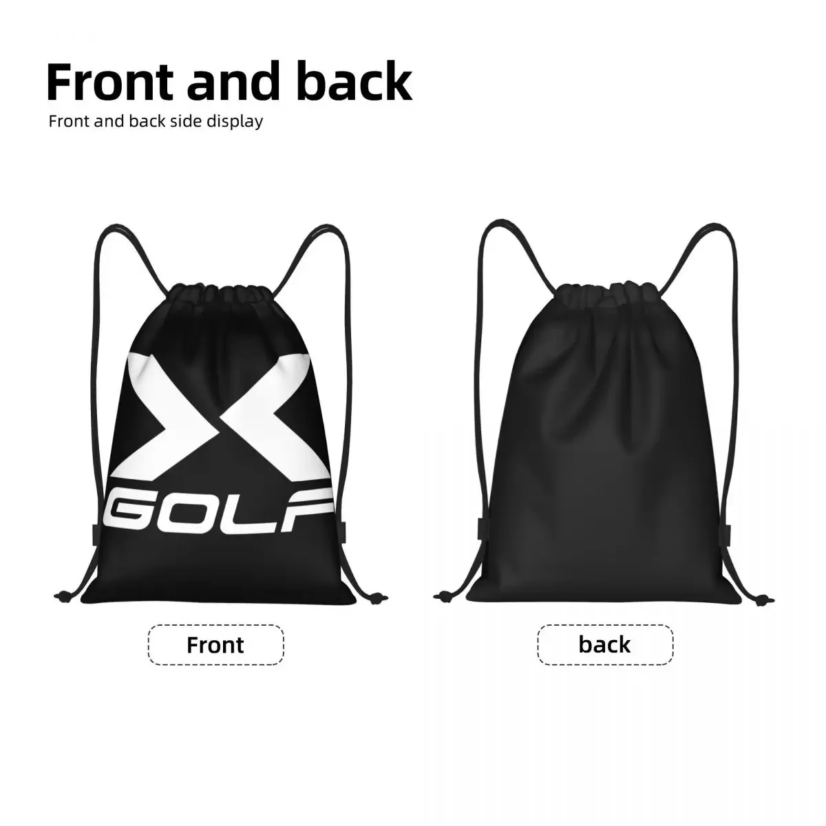 Mochila deportiva ligera con cordón para hombre y mujer, bolso de almacenamiento con logotipo personalizado de Golf X, ideal para gimnasio