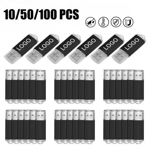 Imagen 1 del producto Unidad Flash Usb 2,0 de Metal, 10/50/100 Uds., precio al por mayor, 4GB, 8GB, memoria USB de 64GB, logotipo gratis, regalos, disco U resistente al agua