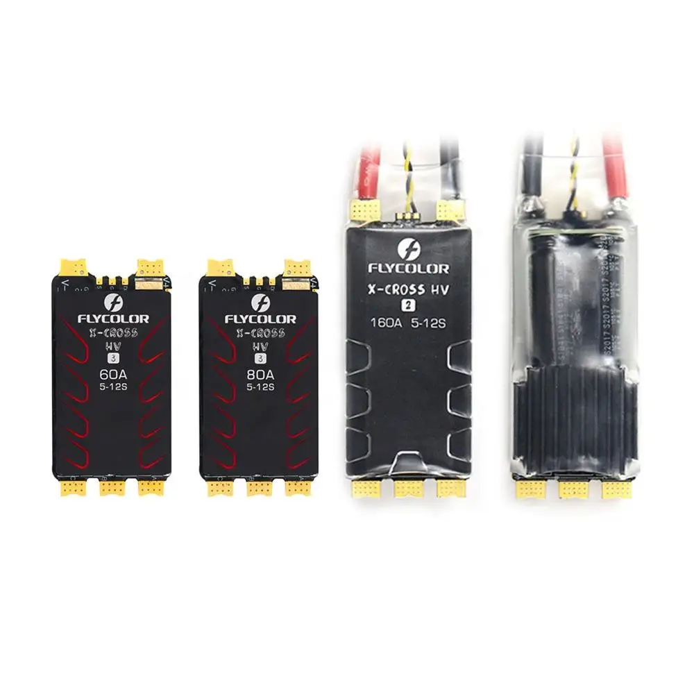 FLYCOLOR X-cross HV ESC BL-32 Bit 5-12S 60A 80A 120A 160A For RC FPV Brushless Speed Controller