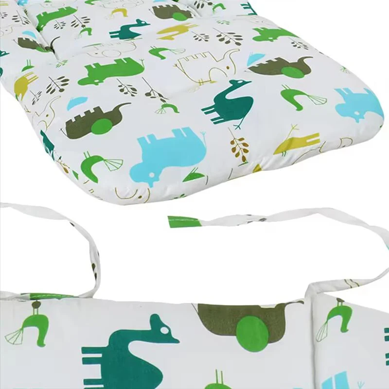 Cojín para silla de comedor suave y cómodo para niños y niñas, almohadilla Universal para cochecito, patrón de estampado de dibujos animados, estera de algodón para cochecito de bebé