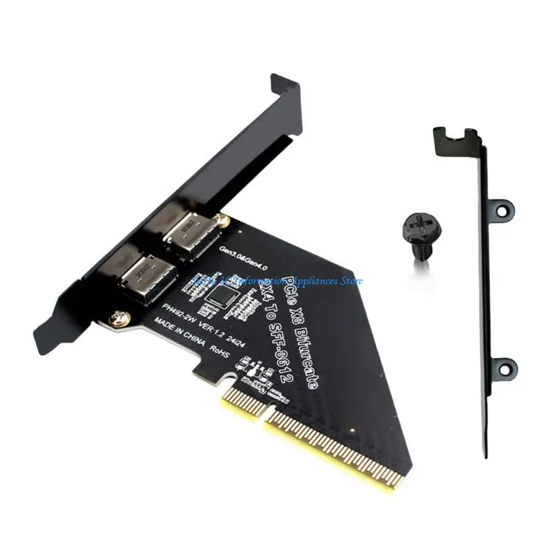 PCIe 4.0X8 إلى Oculink SFF 8612 8611 محول اللوحة الرئيسية لبطاقة الفاصل تدعم PCIEX4X4 للاتصال السلس بالقرص الصلب