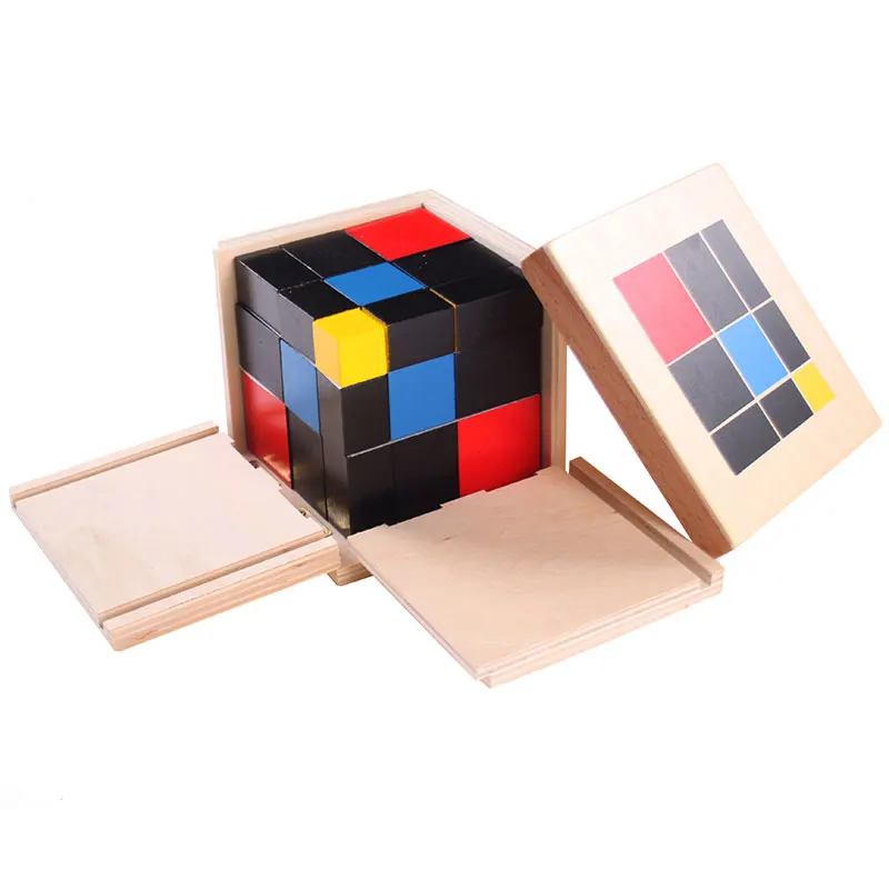 Montessori Math Materials Montessori Trinomial Cube Preschool Educational Learning Toys For Kids Juguetes Brinquedos MG1964H