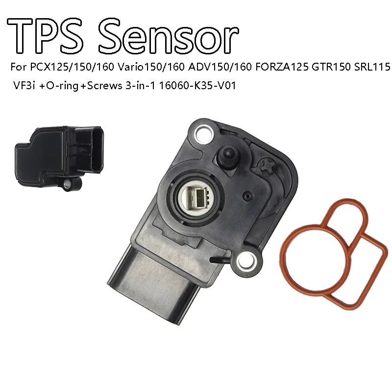 TPS Sensor Set For PCX125 / 150 / 160 Vario / ADV150 / 160 FORZA125 GTR150 SRL115 VF3i +O-ring+Screws 3-in-1 16060-K35-V01