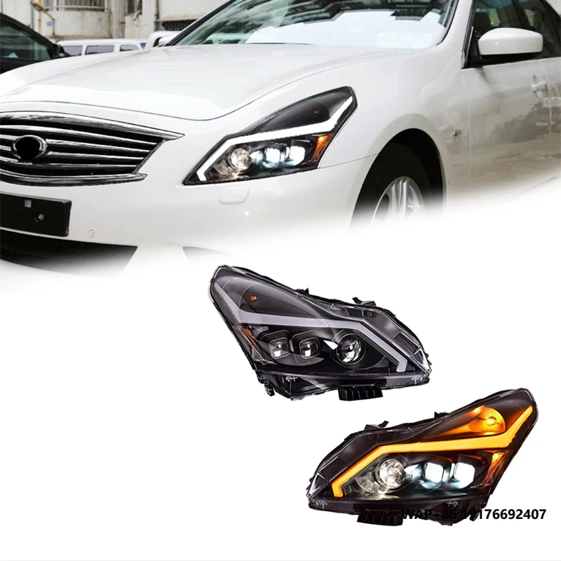 

Автомобильные фары FT для Infiniti G37 G25 G35, фары 2010-2015, светодиодные фары для проектора, дневные ходовые огни, автомобильные аксессуары