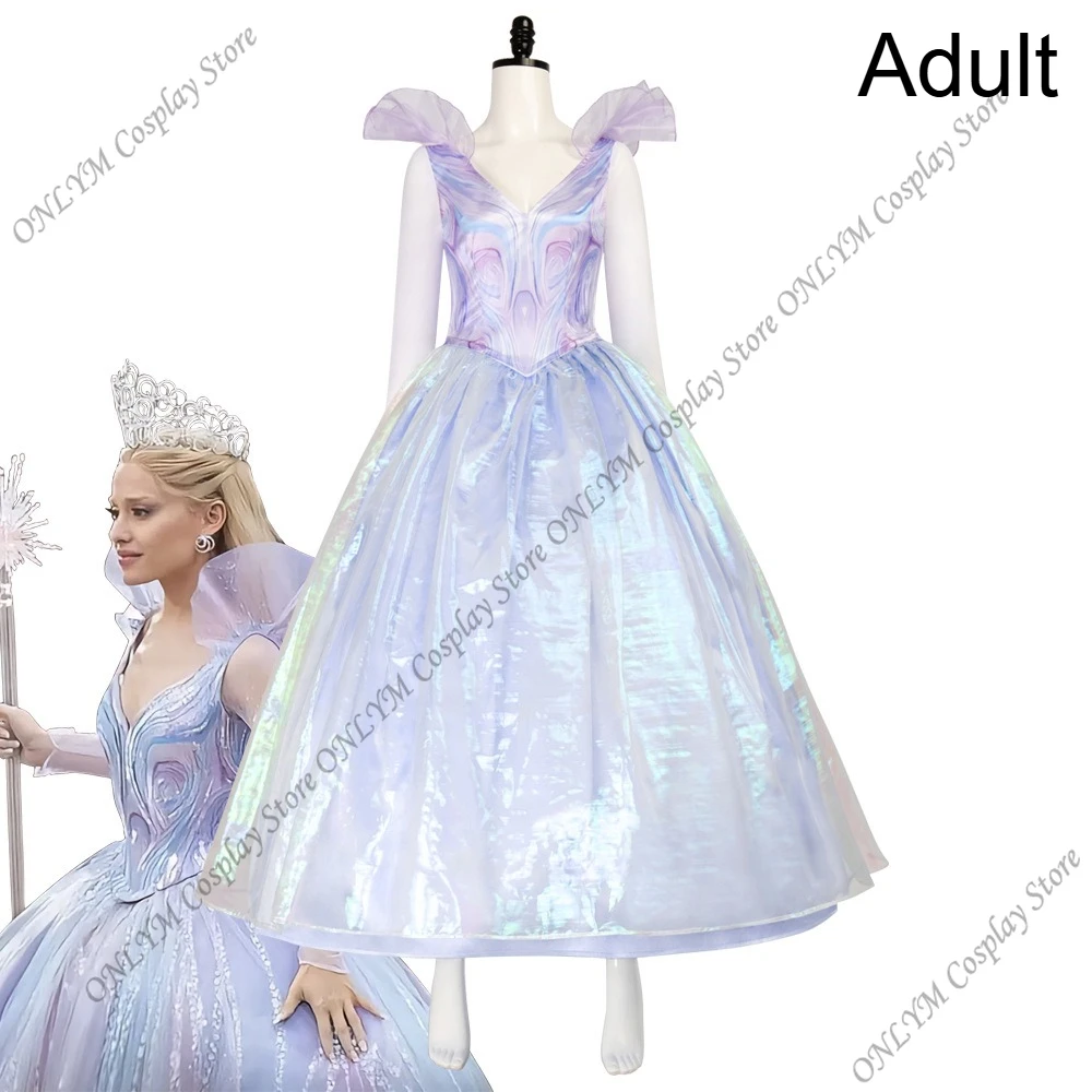 

Wicked Glinda Cosplay Costume Glinda Dress Princess Dress Purple Adult Stage Halloween Clothes Role Play Uniform for Women