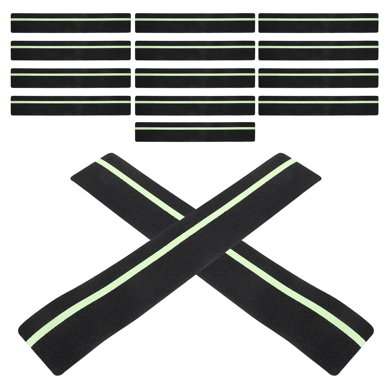 

10Pcs 80-Grits Non-Slip Stair Treads Anti-Slip Grip Tape Wooden Steps Weather-Resistant Pre-Cut Step Mats Heavy-Duty Traction