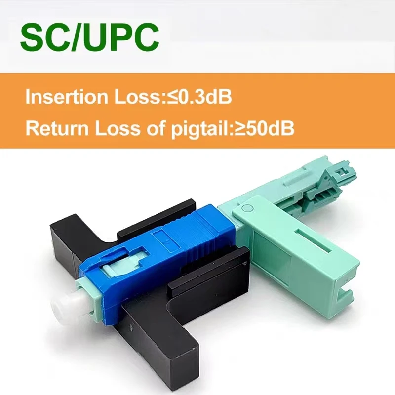 

100PCS High Quality 53MM SC APC SM Single-Mode Optical Connector FTTH Tool Cold Connector Tool SCUPC Fiber Optic Fast Connnector