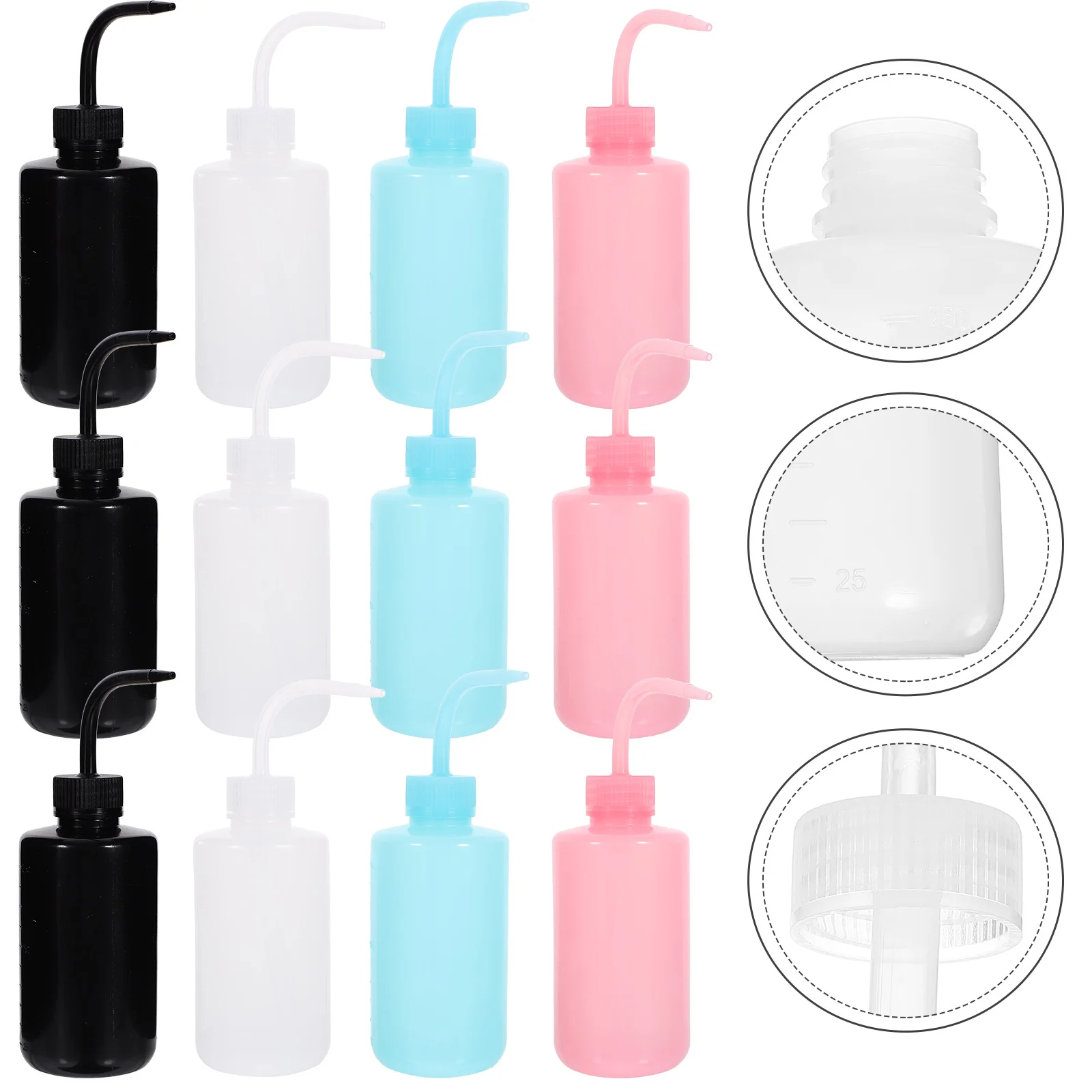 

12Pcs Flower Watering Bottles Bend Mouth Portable Squeeze Plastic Gardening Tools for Precise Plant Succulent Care Leak-Proof