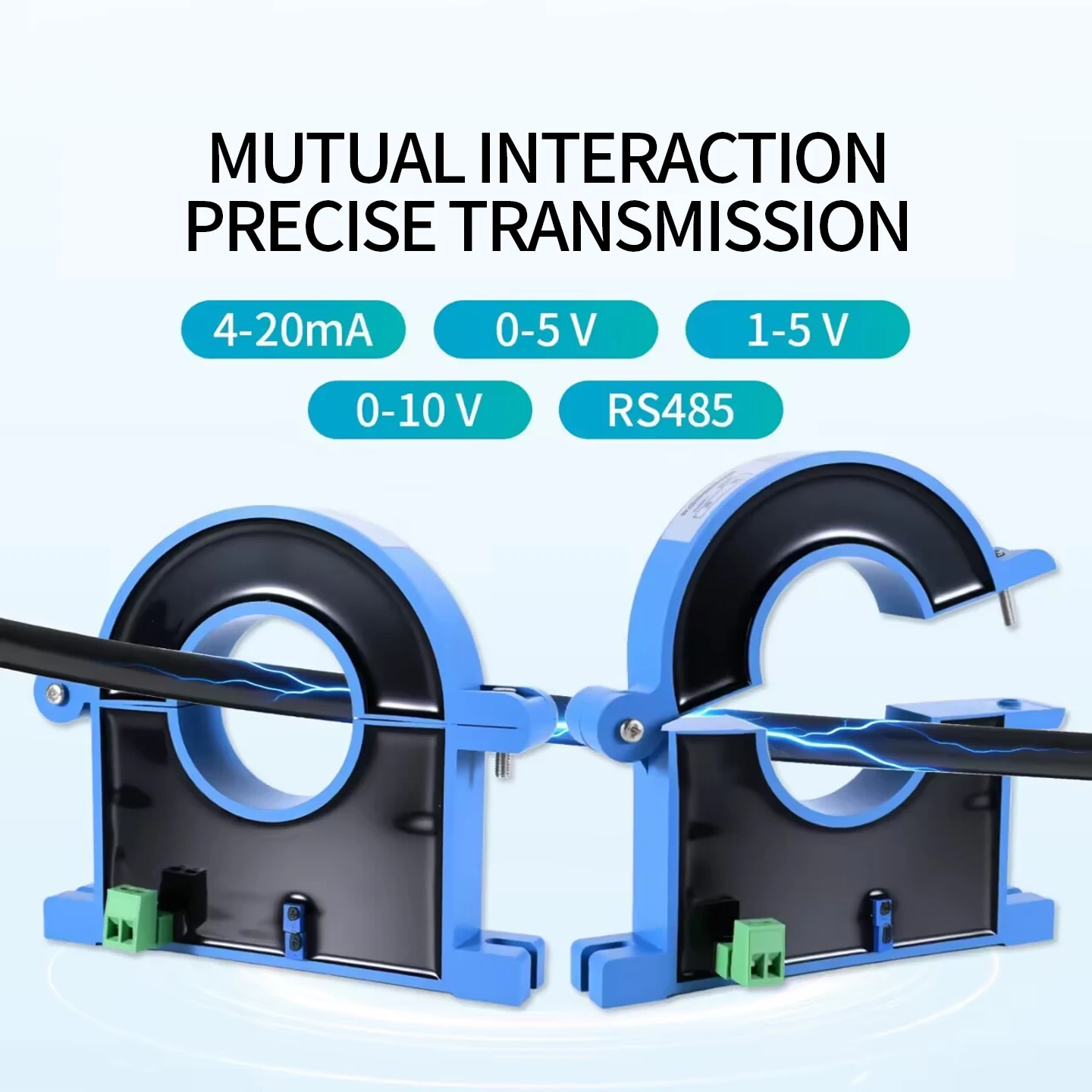 

Преобразователь тока AC/DC 4-20 мА 0-10 В RS485, датчик тока Холла, преобразователь тока 0-100 А 0-200 А, передатчик тока