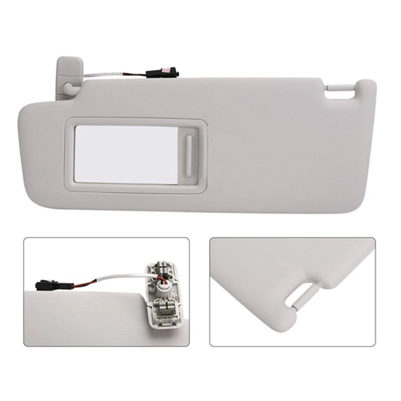 Car Inner Sun Visor With Vanity Mirror 5G0857552CQ 5G0857551AJ For VW Golf MK6 2009-2012 MK7 5G 2014-2016 Sunshade