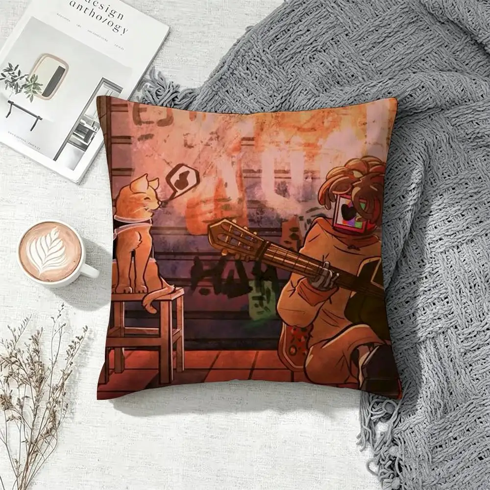 Stray C-Cat Game  Square Pillow Case Multi Sizes For Car Home Bedroom Decor Custom Valentine Gifts