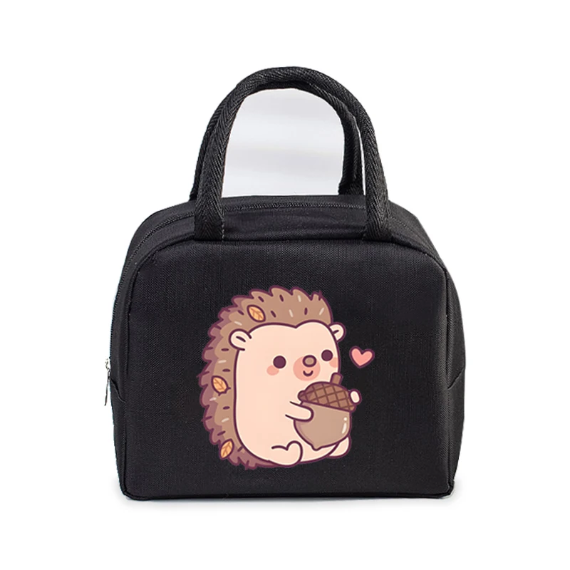 Lunch Bag for Men Women Hedgehog Bobo Tea Thermal Cooler School Lunch Box Handbags Cartoon Animal Student Portable Lunch Bags