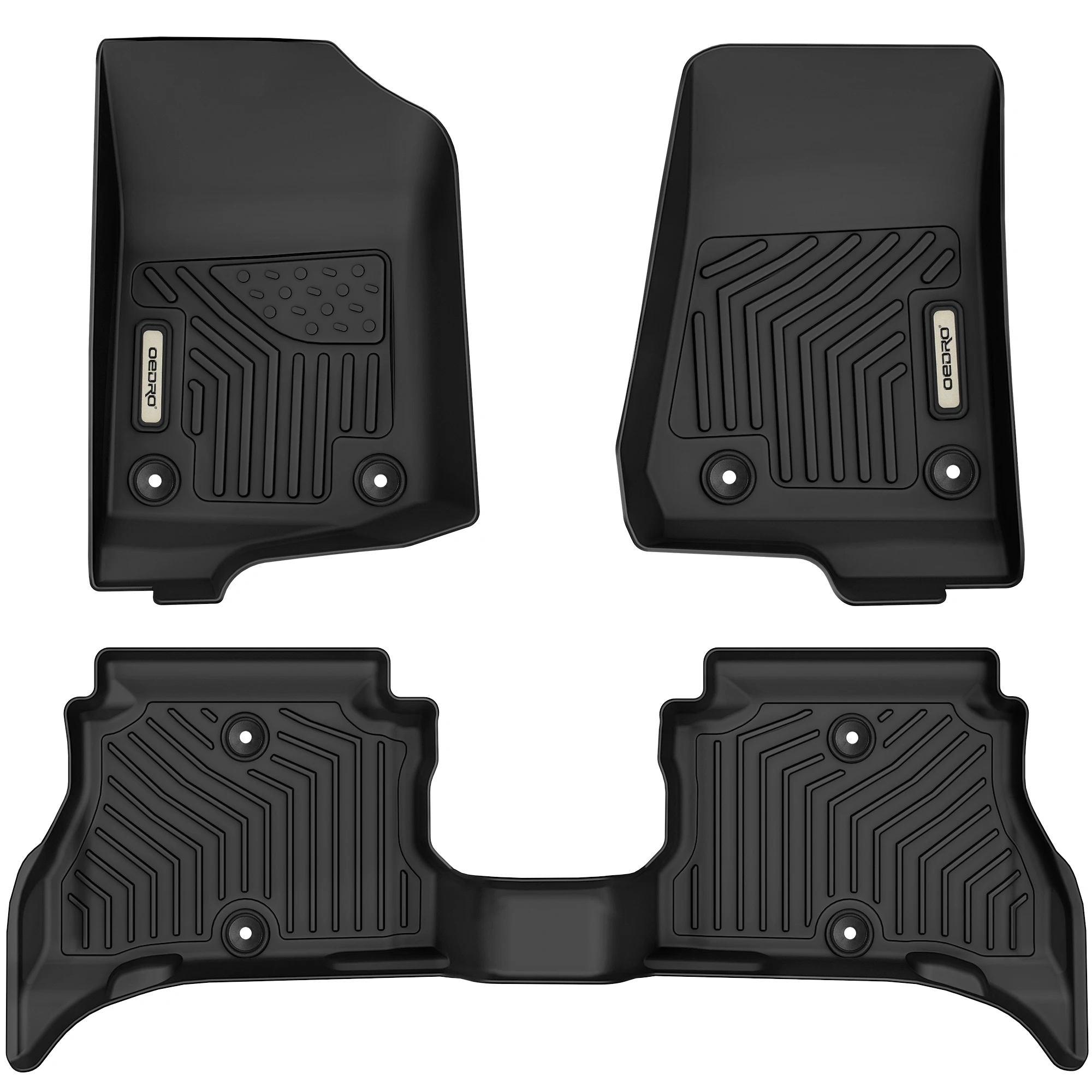 OEDRO Floor Mats Liner for 2021-2024 Jeep Wrangler 4xe Hybrid 4-Door All-Weather