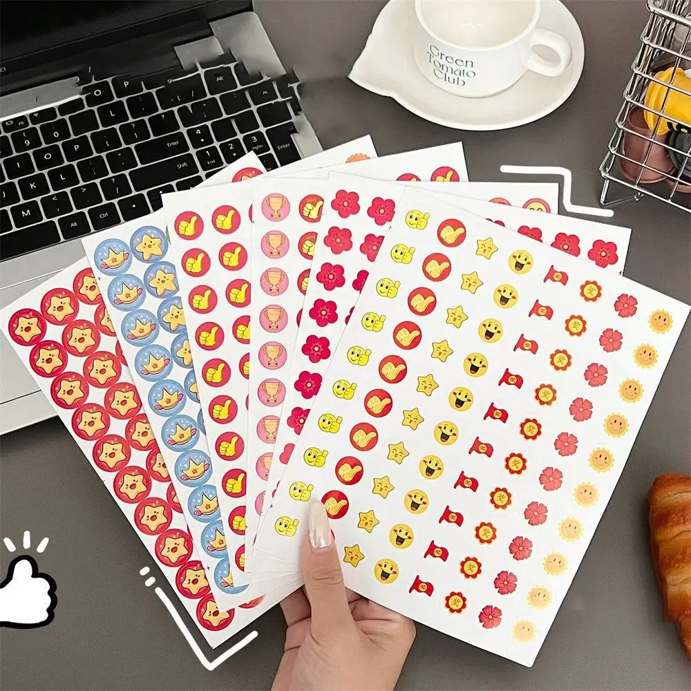 

800 Pcs/Bag Cute Star Reward Stickers Cartoon Animals Self-adhesive Encouragement Motivational Sticker Multifunction